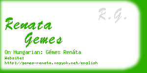 renata gemes business card